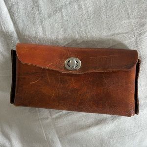 Leather belt purse wallet vintage